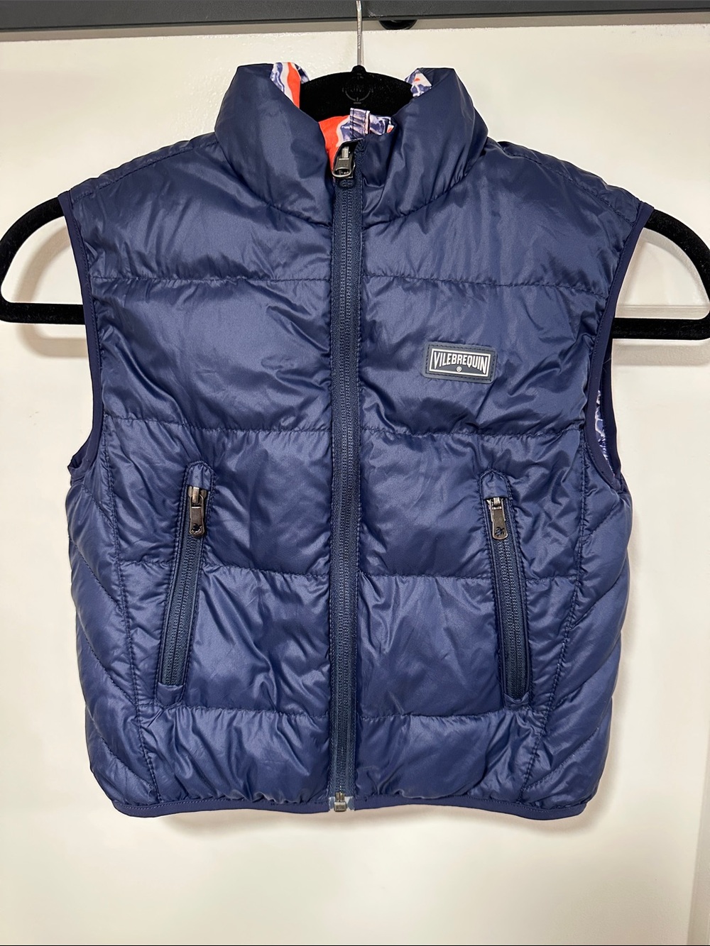 Vilebrequin Reversible Navy Quilted Down-Look Vest